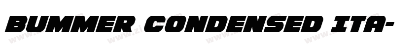 Bummer Condensed Ita字体转换